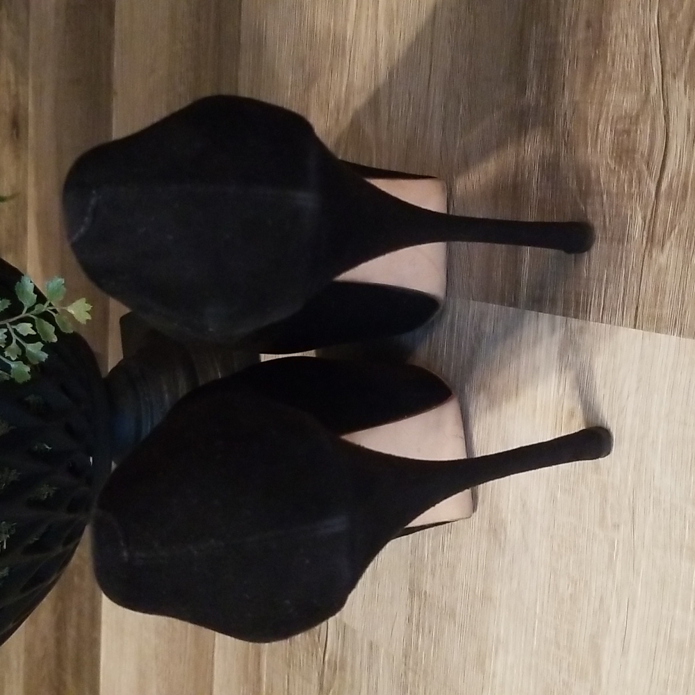 GIUSEPPE ZANOTTI BLACK SUEDE PEEP-TOE PLATFORM PUMPS - Size 8 - Picture 4 of 5